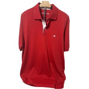 Orvis Polo Shirt Mens XL Red Short Sleeve Pima Cotton Fly Fishing Logo Peru